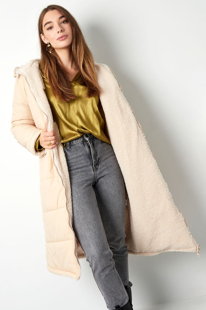 LOUISE™ | Manteau D'hiver En Teddy Long - Beige