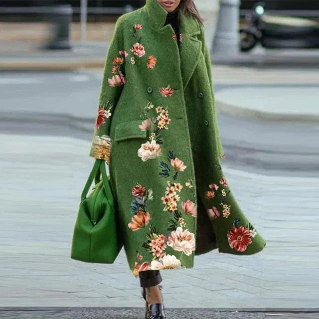 Amélie™ | Manteau floral magique vert prairie