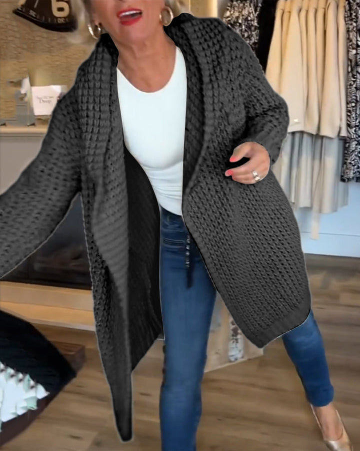 Clara™ | Cardigan Tricoté Couleur Unie