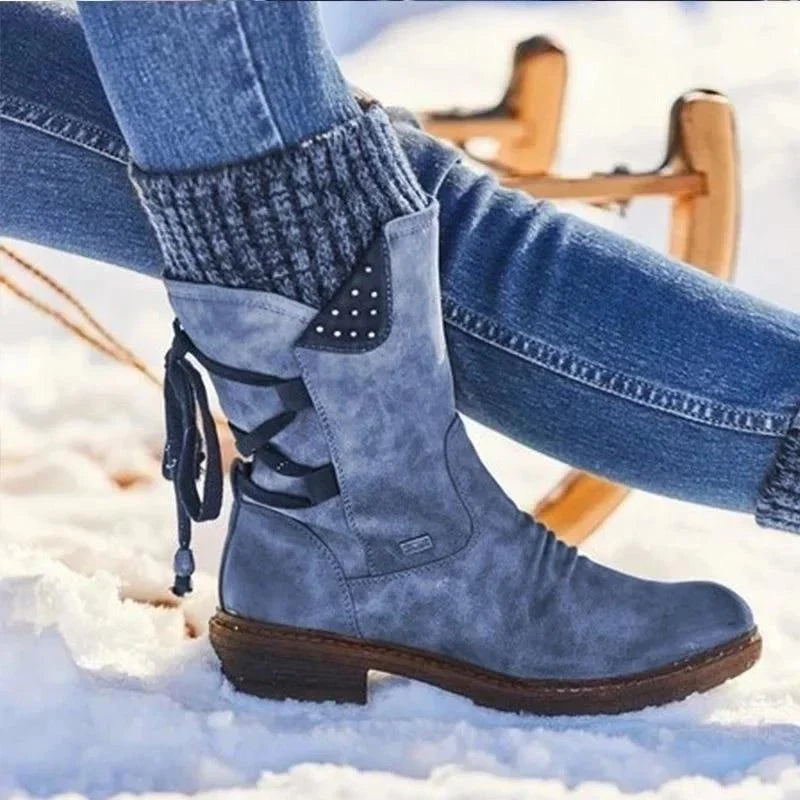 HÉRINE™ - Bottes d'hiver en laine avec soutien orthopédique pour le bas du dos