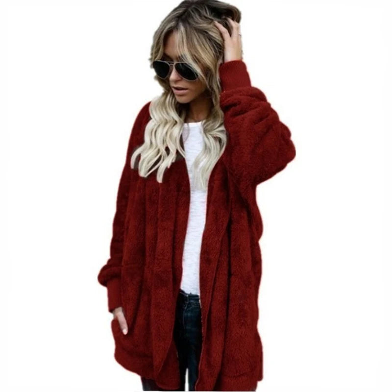 MARICELLE™ | Veste cardigan double polaire