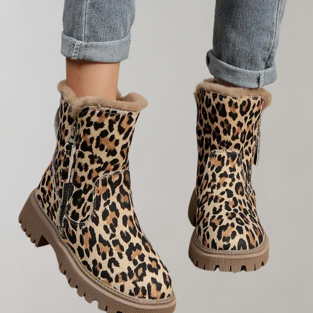 LELA™ | Bottes d'affaires à motif léopard