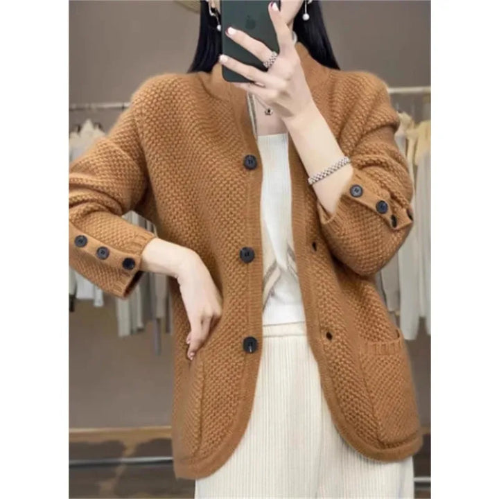 ÉSMERALDA™ | Cardigan tricoté à col montant