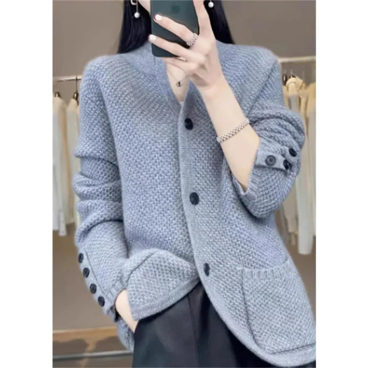 ÉSMERALDA™ | Cardigan tricoté à col montant