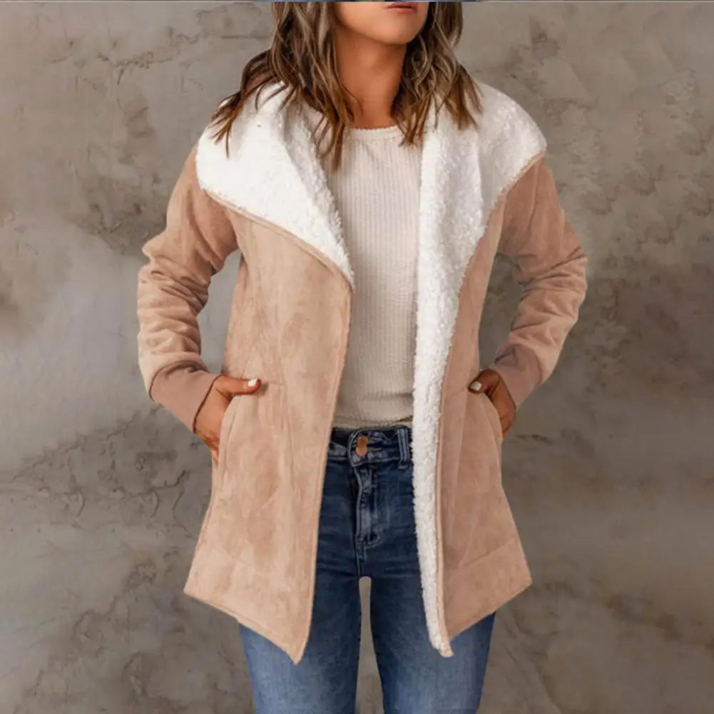 LORRAINE™ | Manteau à revers pelucheux