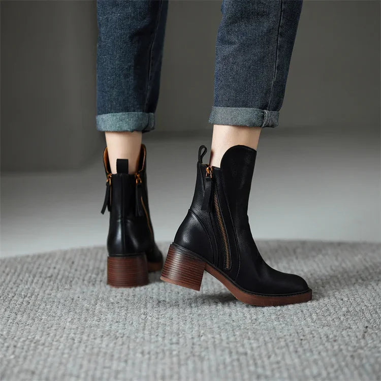 GRAZIA™ | Bottes en cuir à cheville