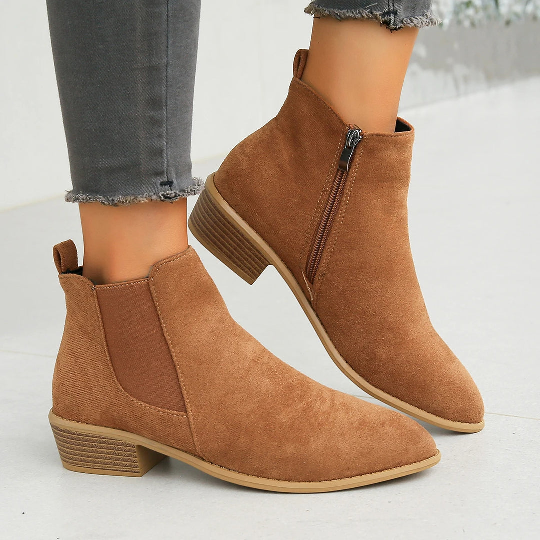 IVONNE™ | Bottines Chelsea en daim