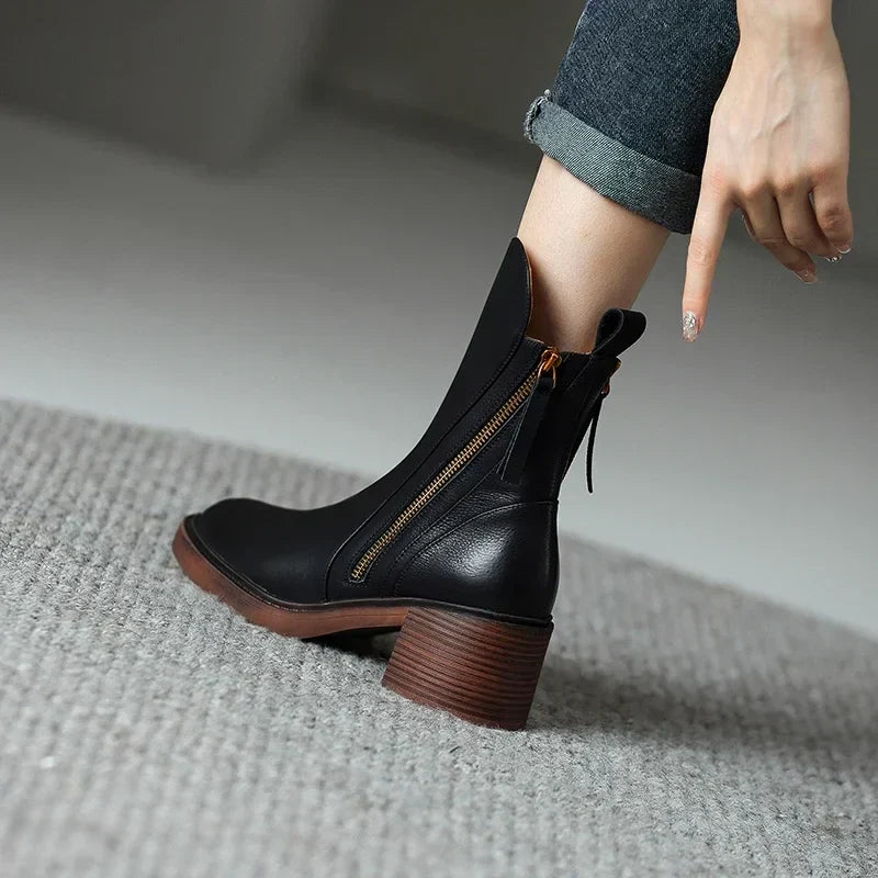 GRAZIA™ | Bottes en cuir à cheville