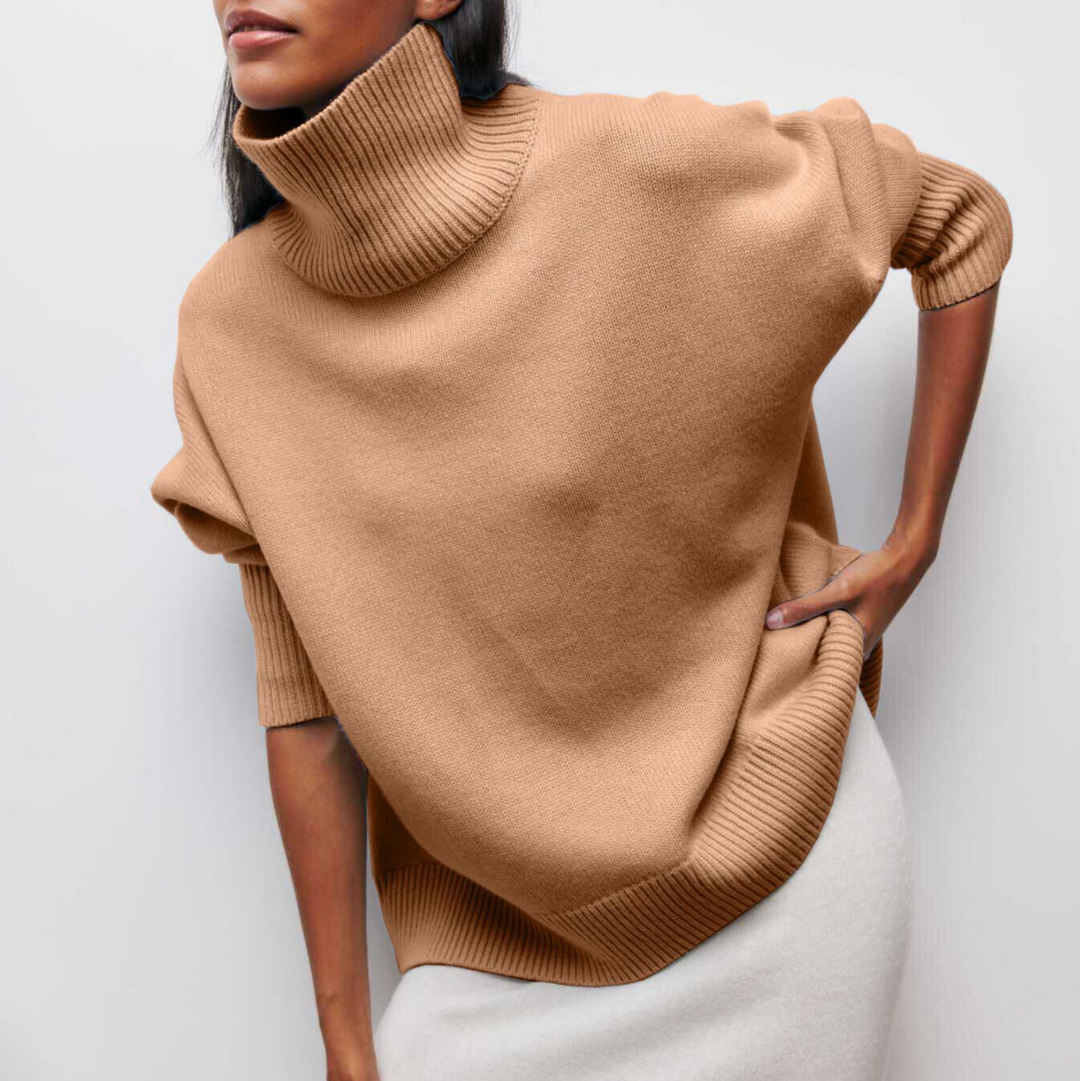 Damia™ | Pullover à col roulé chic et confortable en camel