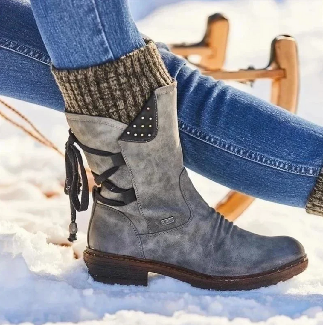 HÉRINE™ - Bottes d'hiver en laine avec soutien orthopédique pour le bas du dos