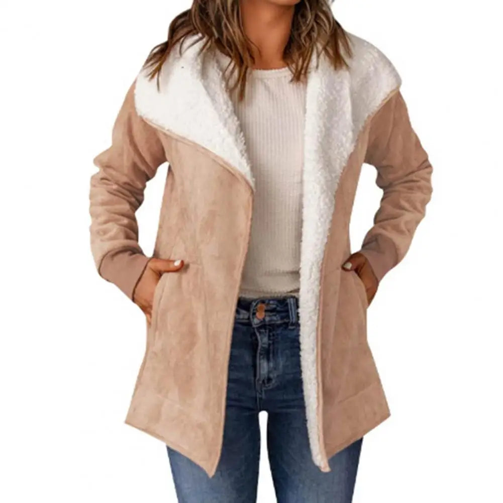 LORRAINE™ | Manteau à revers pelucheux