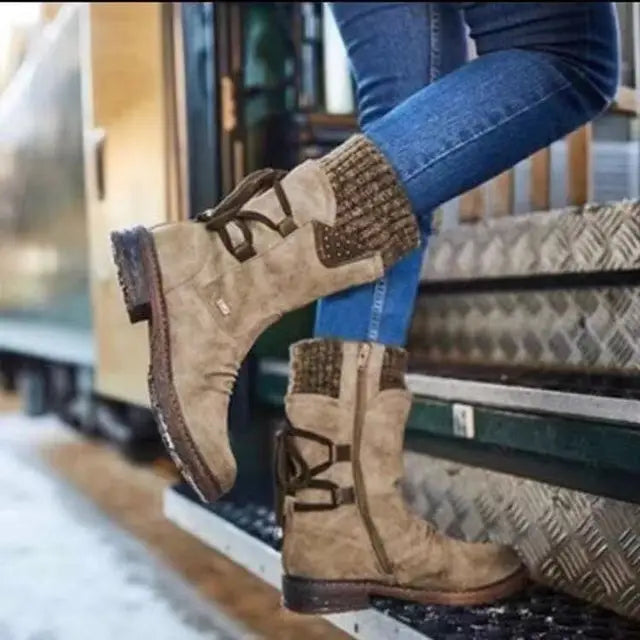 HÉRINE™ - Bottes d'hiver en laine avec soutien orthopédique pour le bas du dos