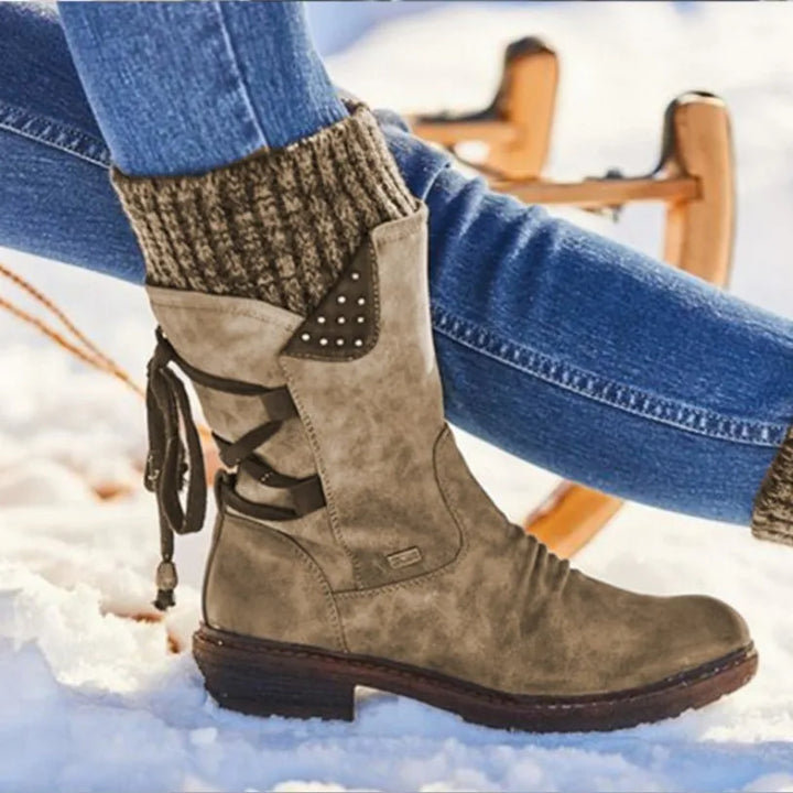 HÉRINE™ - Bottes d'hiver en laine avec soutien orthopédique pour le bas du dos