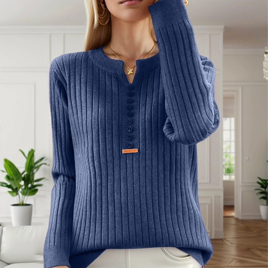 ZÉLIE™ | Pull en tricot à col rond