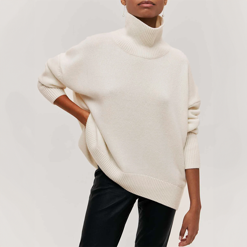 Damia™ | Pullover à col roulé chic et confortable en camel