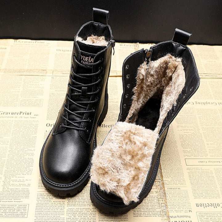 VITTORIA™ │ Bottes de Neige en Cuir